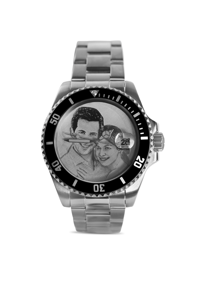 Photo Engraved on Silver Watch Plates