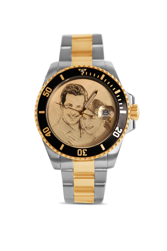 Photo Engraved on Gold Watch Plates